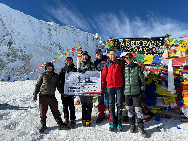 Manaslu Circuit trek in March 2026