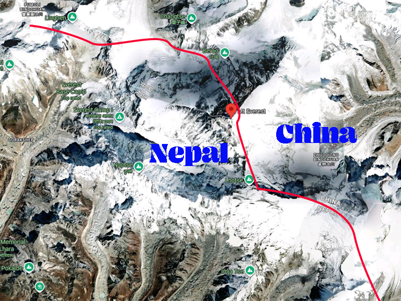 Is Mount Everest in Nepal or China?