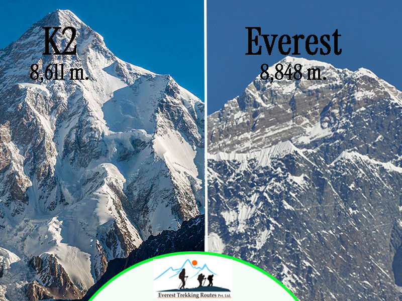 How does Mount Everest compare to other tall mountains?